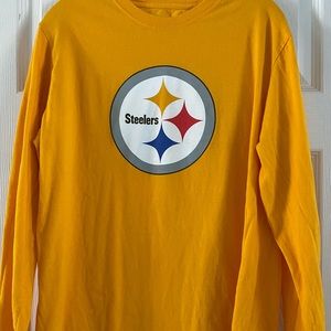 Steelers/ Mens Long-sleeve Tee- Mustard yellow / Large